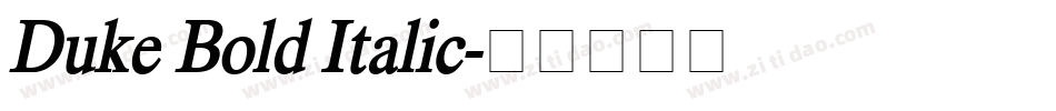 Duke Bold Italic字体转换